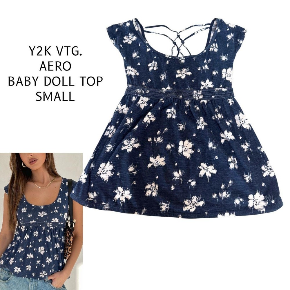 y2k vintage babydoll AERO top xs/small